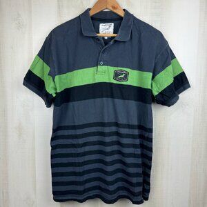 South Africa Springboks Heritage Striped Rugby Polo Jersey Size Large